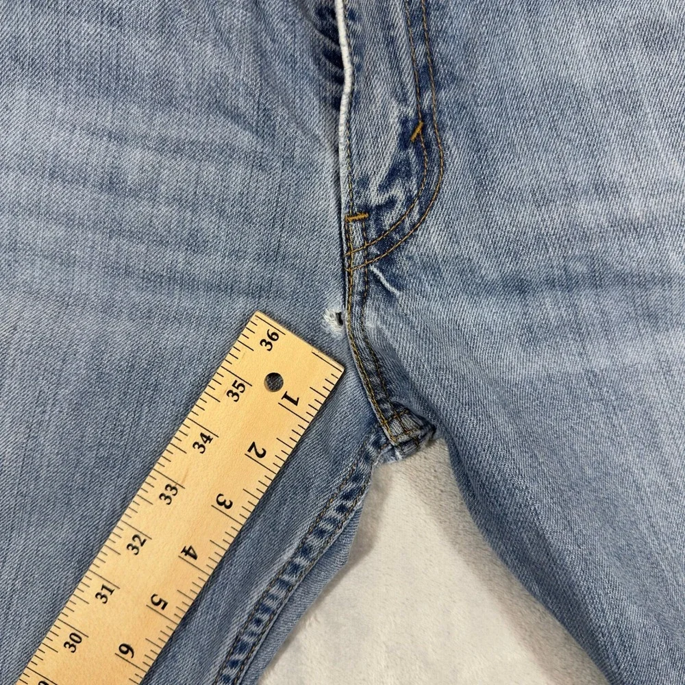 Levi's 569 Loose Straight Jeans 36x34 Light Wash Heavily Distressed‎ Faded